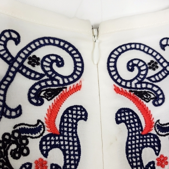 Parker milly 100% silk embroidered dress szS - Picture 6 of 12